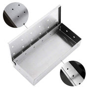 Stainless-Steel BBQ Smoker Box with Hinged Lid