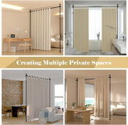No-Drill Curtain Divider Frame – 71–188cm Wide, 1.2–3m High