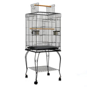 145 cm Rolling Bird Cage with 2 Perches & Removable Tray