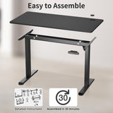 Height Adjustable Electric Sit Stand Desks with Smart Memory Lifting Sturdy Tabletop Motor Computer Workstation for Home, Office 48 * 24 Inch