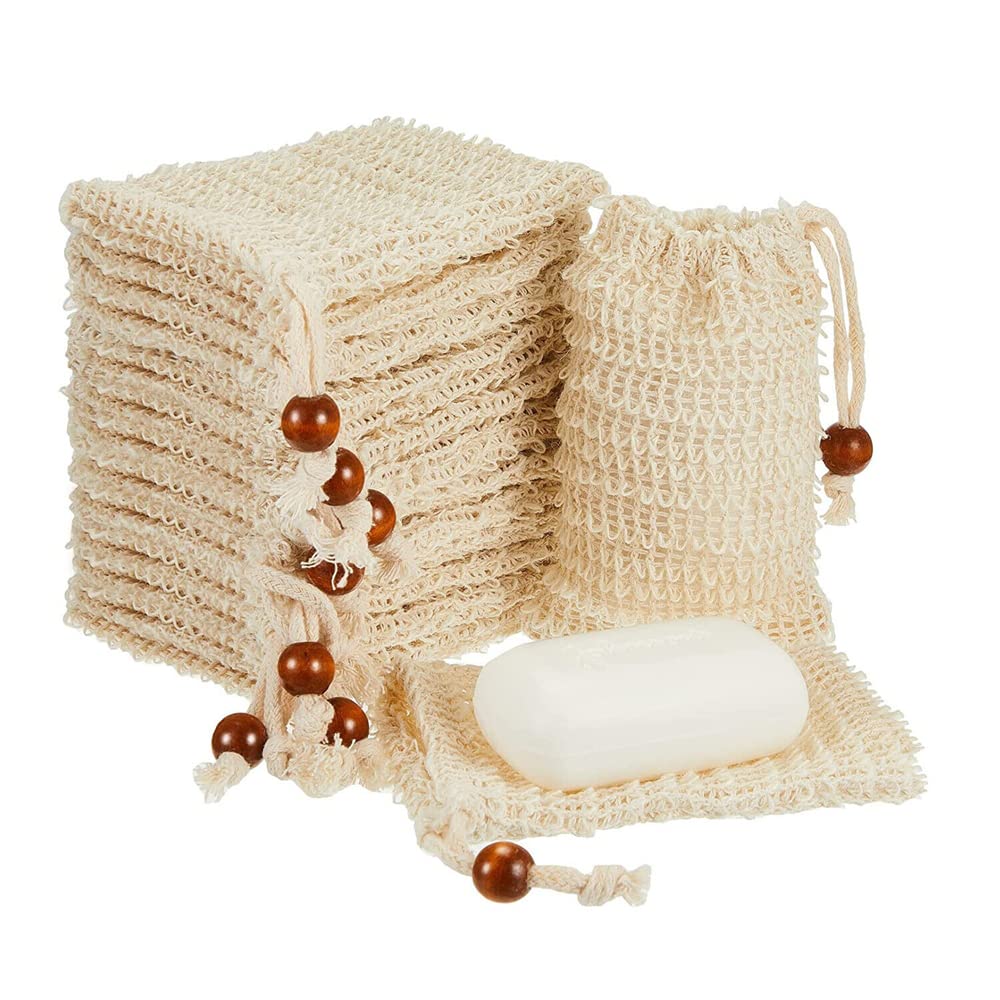 4-Pack Natural-Fibre Soap Saver & Lather Bags