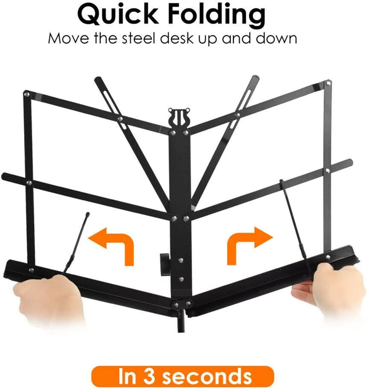 Portable Folding Adjustable Music Stand with Carry Bag