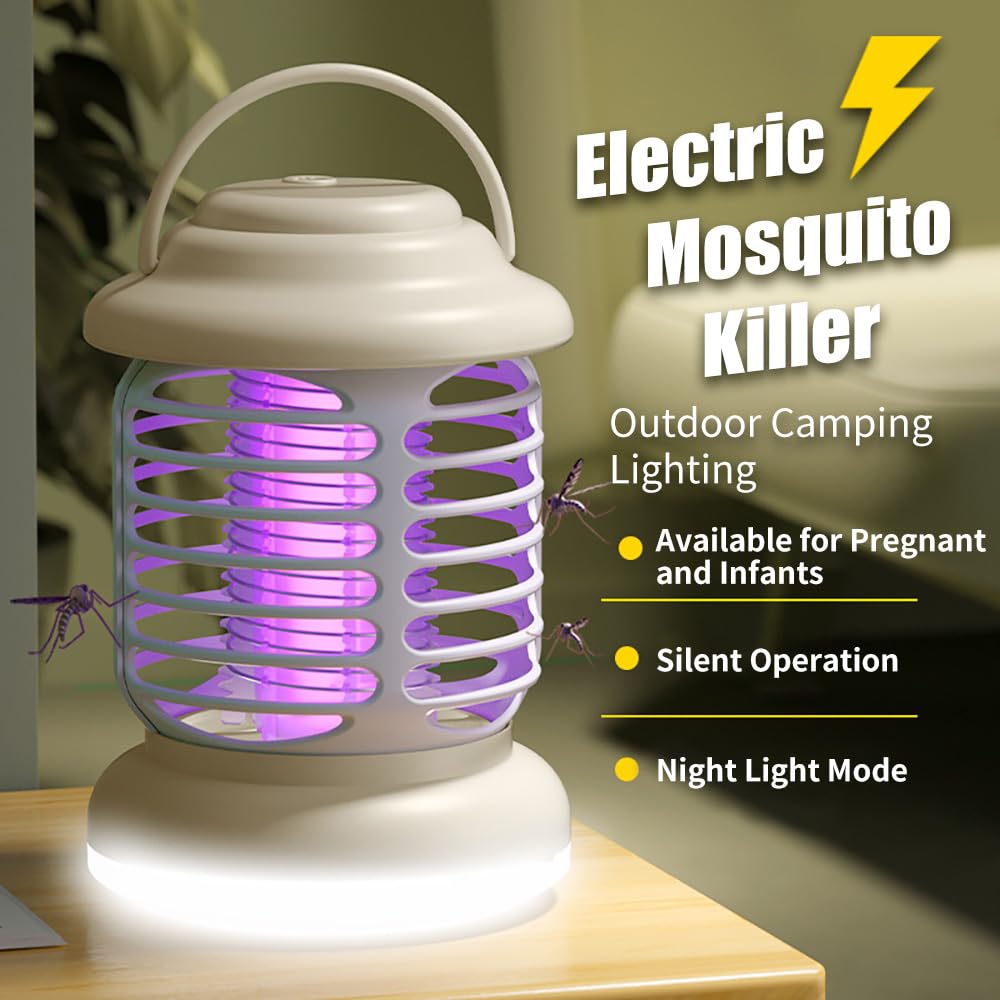 Rechargeable USB Bug-Zapper Light – Milky White