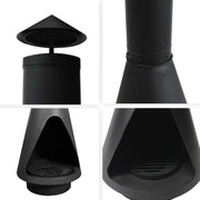 Chimney Fire Pit Patio Heater Outdoor Camping Portable Chiminea Brazier Fireplace 105cm