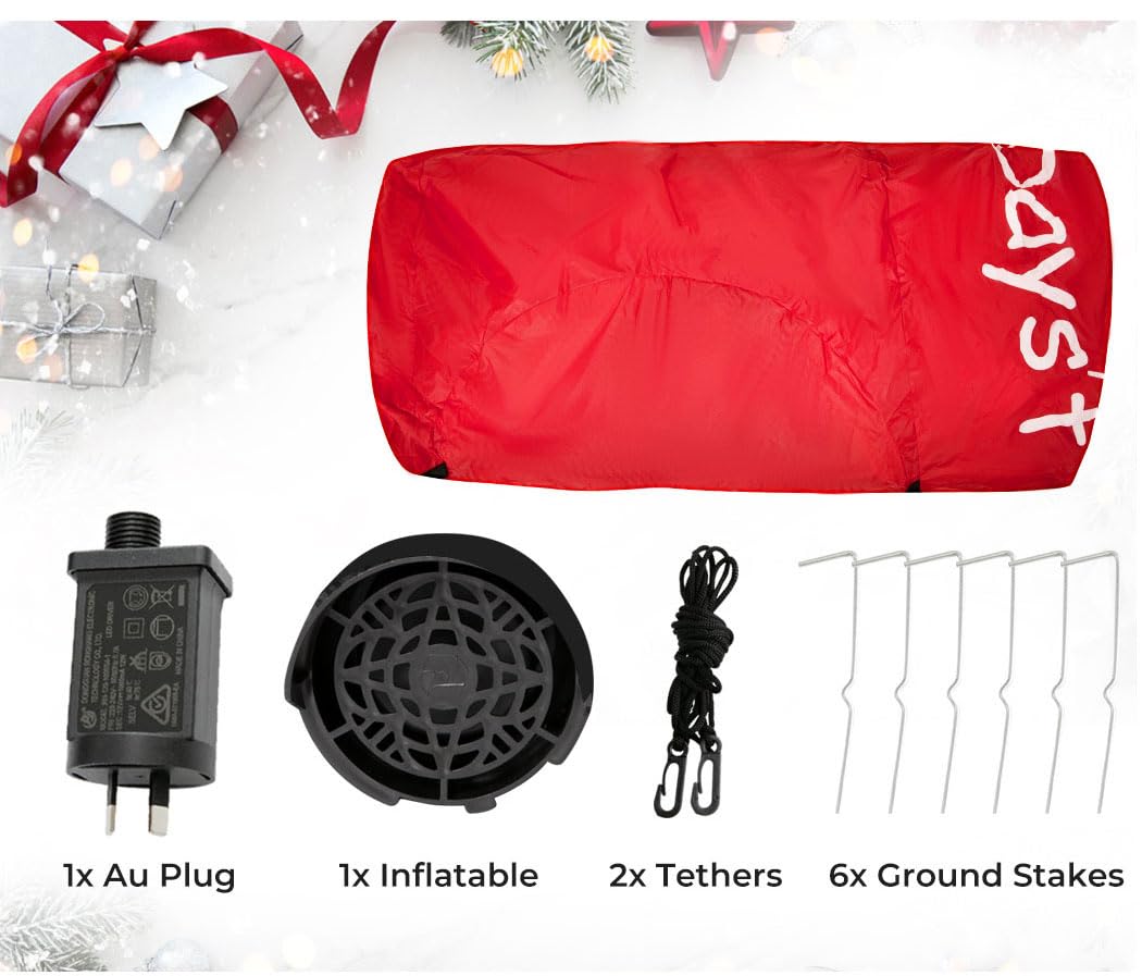 210 cm Inflatable Santa Boat LED Christmas Display