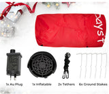 Christmas Inflatable Santa Clau Boat Xmas Indoor Decorations with LED Lights,Fast Self-Inflatable and deflatable,Waterproof Home Garden Holiday Party Outdoor Decor Red Colour 135cm x 210cm