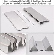 10-Panel Folding Aluminium Camping-Stove Windscreen
