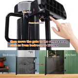 Retractable Safety Gate Baby Gate Dog Gate for Door Stair, Durable Mesh and Rotary Lock Design, 86cm Tall Extends up to 150cm Wide Gate Black Color