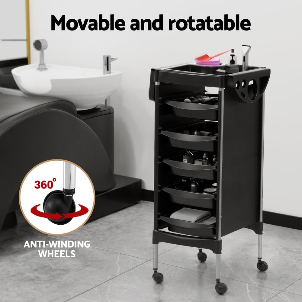 Embellir 6-Tier Mobile Salon Storage Trolley