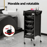 Embellir Salon Trolley Cart Spa Beauty Rolling Tray Hairdressing Storage 6 Tiers