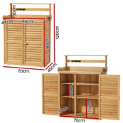 Gardeon 120 cm 3-Tier Outdoor Storage Cabinet