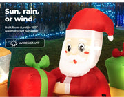 210 cm Inflatable Santa Boat LED Christmas Display