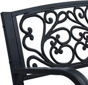 120 cm Wood & Metal Vintage Garden Bench – Up to 110 kg