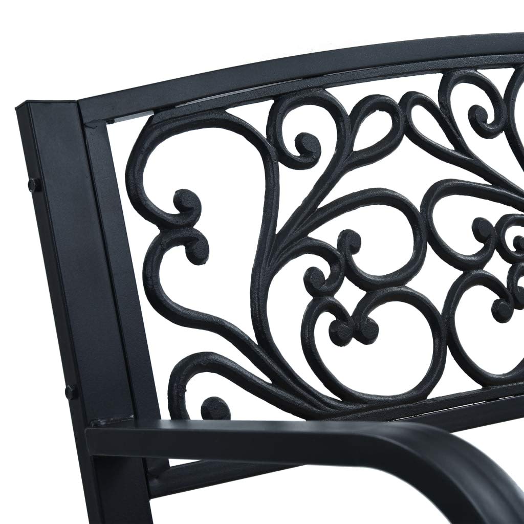 120 cm Wood & Metal Vintage Garden Bench – Up to 110 kg