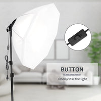 Softbox Lighting Kit 20"x 28"/ 50x70 cm Soft Box Studio Lights 2x135W 5500K Continuous Lighting Equipment with Energy Saving Light Bulb & Carry Bag, Light for Portraits and Product Photography