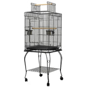 145 cm Rolling Bird Cage with 2 Perches & Removable Tray