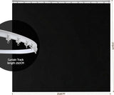 Artiss Room Divider, Ceiling Mounted Track Sets, Extra Wide Blackout Curtain, Flexible Bendable Tracks for Bedroom Privacy Partition Separator, DIY, Hooks, 1 Panel Black Drape and White Rail,254x213CM