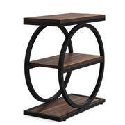 Narrow 3-Shelf Industrial Side Table