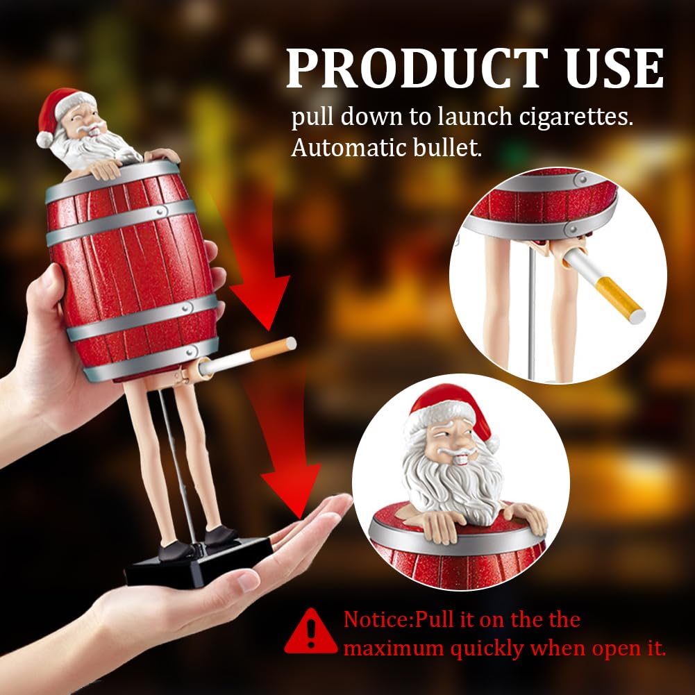 Novelty Pop-Up Santa Barrel Dispenser & Decoration