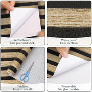 Wood Grain Peel & Stick Wallpaper – Self-Adhesive Removable Wood Slat Vinyl (43.5 × 305cm)