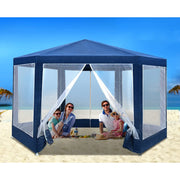 2 x 2 m Pop-Up Gazebo with Navy Mesh Walls