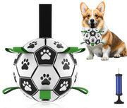 6-Inch Grab-Tab Interactive Dog Football with Pump