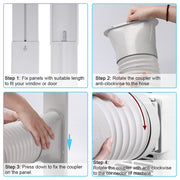 15 cm Portable-AC Exhaust Hose & Adjustable Window Vent Kit