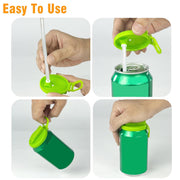 4 Pack Can Covers with Straws, Silicone Soda Can Toppers, Leakproof Can Lids for Kids, Reusable Staw Can Covers for Soda, Beverage