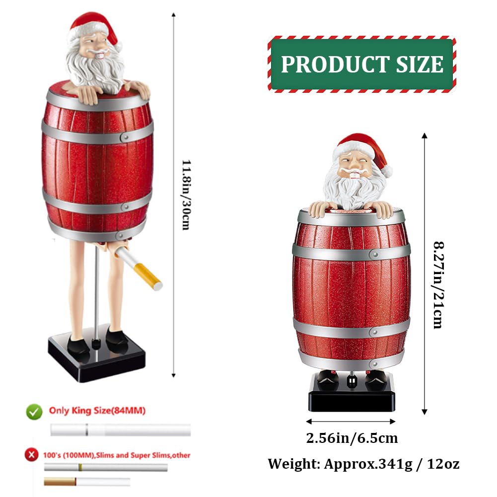 Novelty Pop-Up Santa Barrel Dispenser & Decoration
