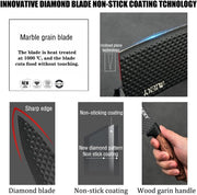 6-Piece Black Stainless-Steel Kitchen Knife Set with Block