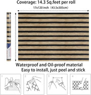 Wood Grain Peel & Stick Wallpaper – Self-Adhesive Removable Wood Slat Vinyl (43.5 × 305cm)