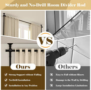 No-Drill Curtain Divider Frame – 71–188cm Wide, 1.2–3m High