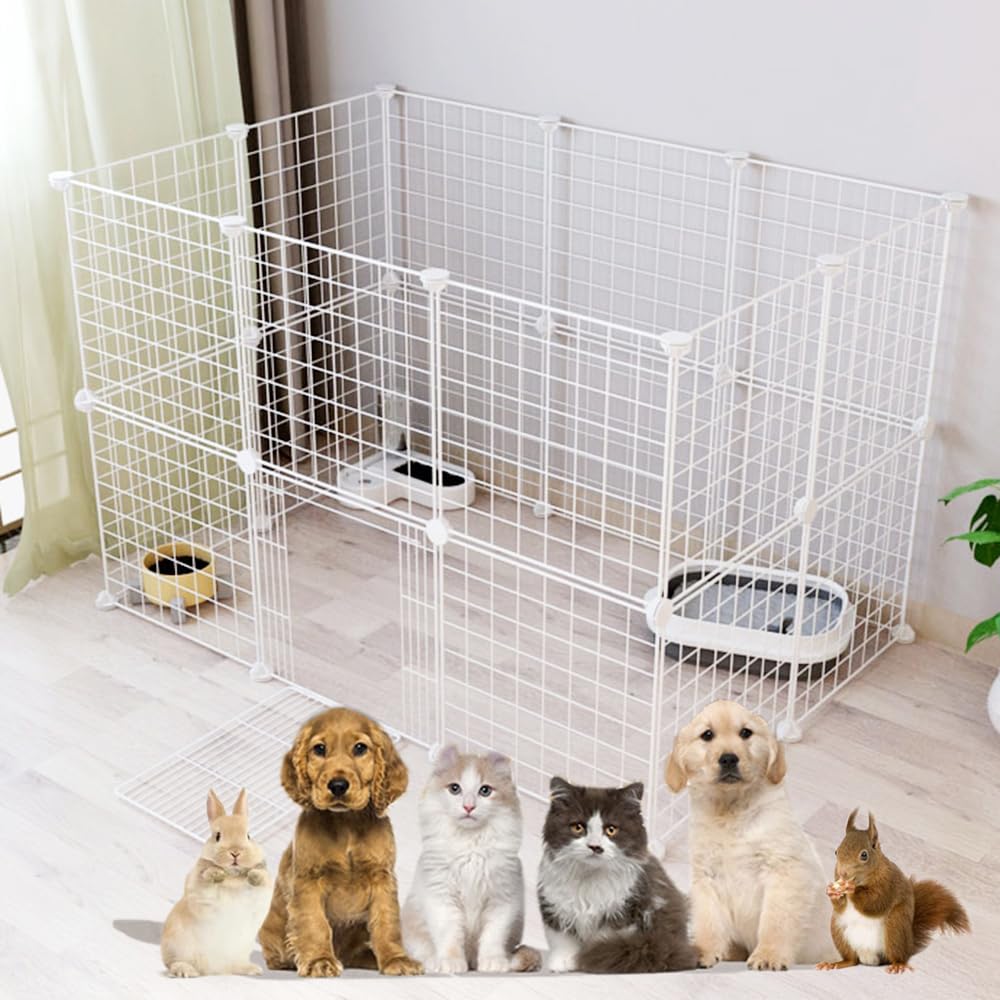 20-Piece Modular Wire Small-Animal Enclosure – 35 cm Panels
