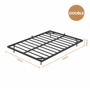 Floating-Look Double Metal Platform Bed with 3-Sided LED Lighting