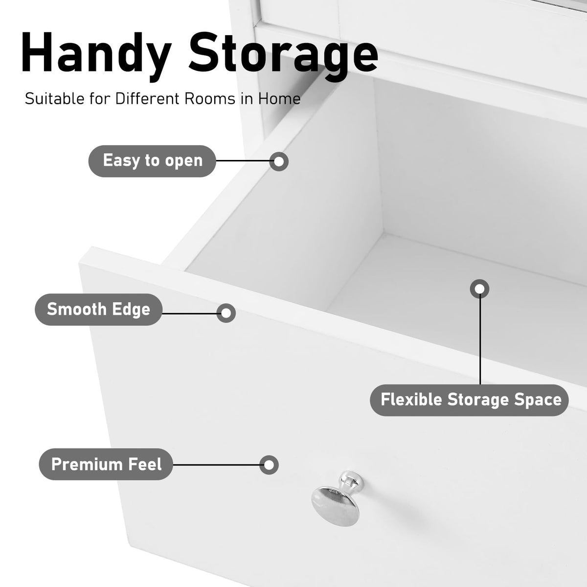 Tall Storage Cabinet Bathroom Kitchen Laundry Pantry Cupboard Shelves Glass Door White Small Bathroom Cabinet for Living Room, Kitchen, Office, White