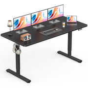 Electric Height-Adjustable Standing Desk with Spliced Top