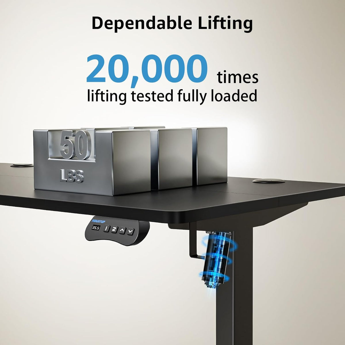 120 × 60 cm Electric Standing Desk with Memory Controller
