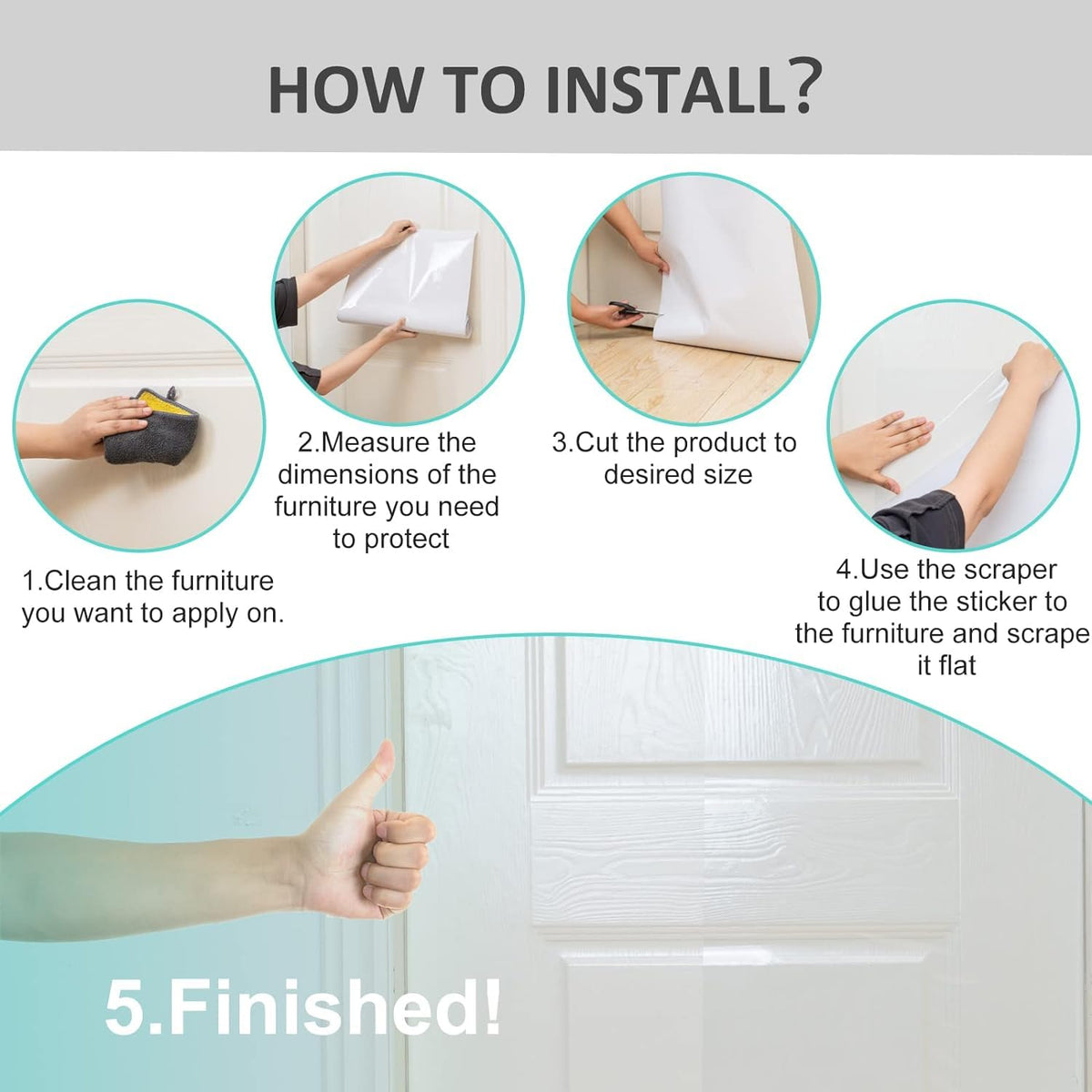 Clear Self-Adhesive Pet Scratch Protector Roll – 500 × 43 cm