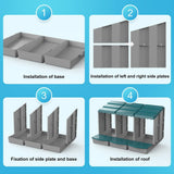 3 Hole Chicken Nesting Box Roll Away Chook Hen Laying Boxes Modular Nest House