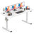 Standing Desk, Height Adjustable Electric Stand up Desk, 140x60CM Sit Stand Home Office Desk with Splice Board (Rustic Brown)
