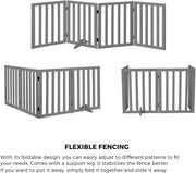 Freestanding Foldable MDF Pet Gate – 3 Sizes, White or Grey