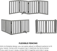 Freestanding Foldable MDF Pet Gate – 3 Sizes, White or Grey