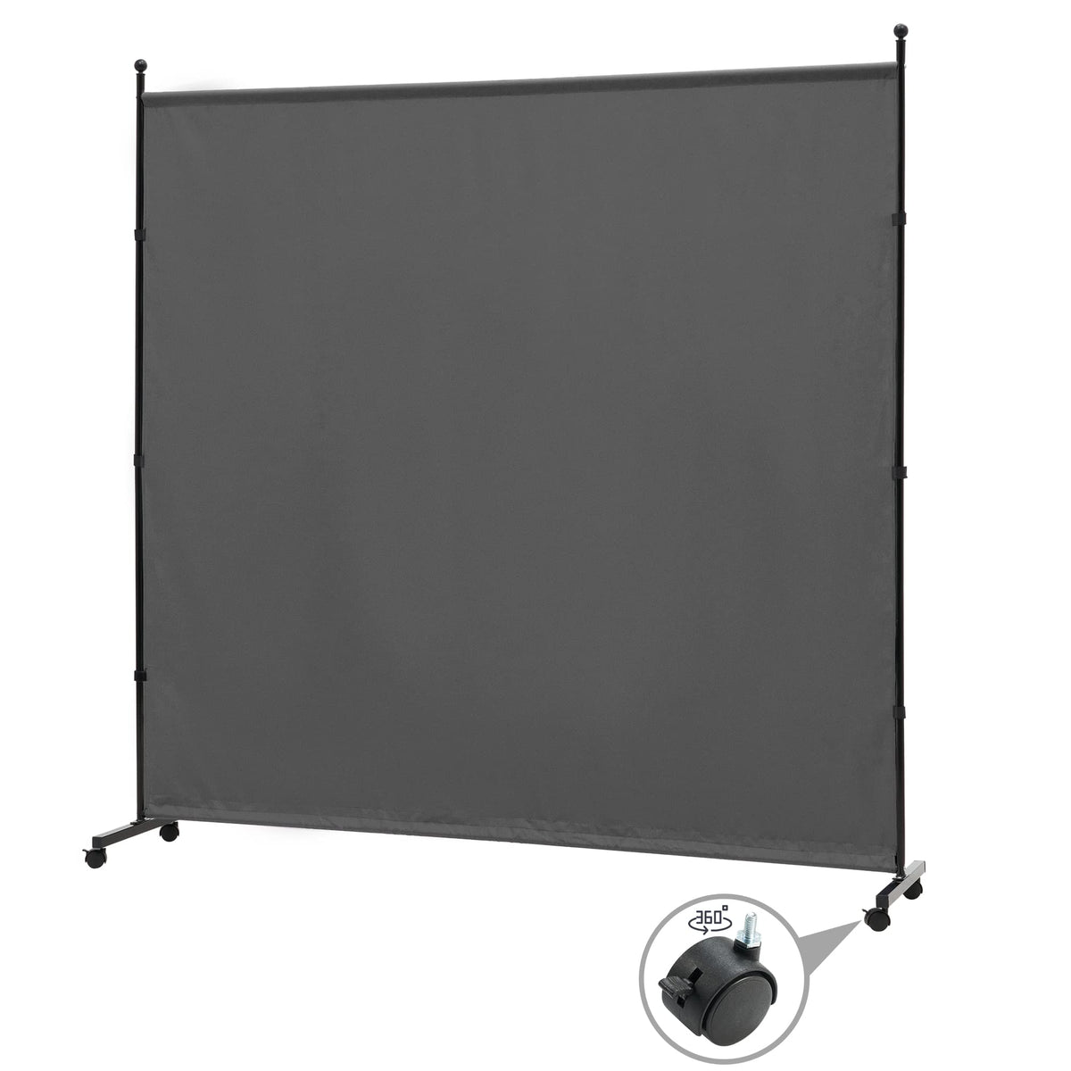 6ft Rolling Single-Panel Room Divider – 3 Colours