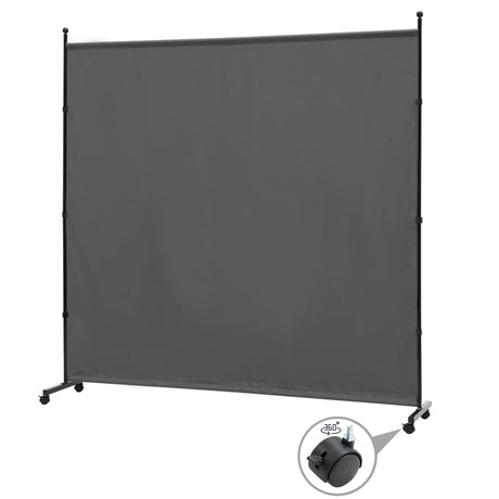 SIMFLAG 6FT Single Panel room divider with Wheels,Rolling Fabric room dividers for Partition privacy screens,Freesting Wall Divider for Home Office,Hospital,(Beige)