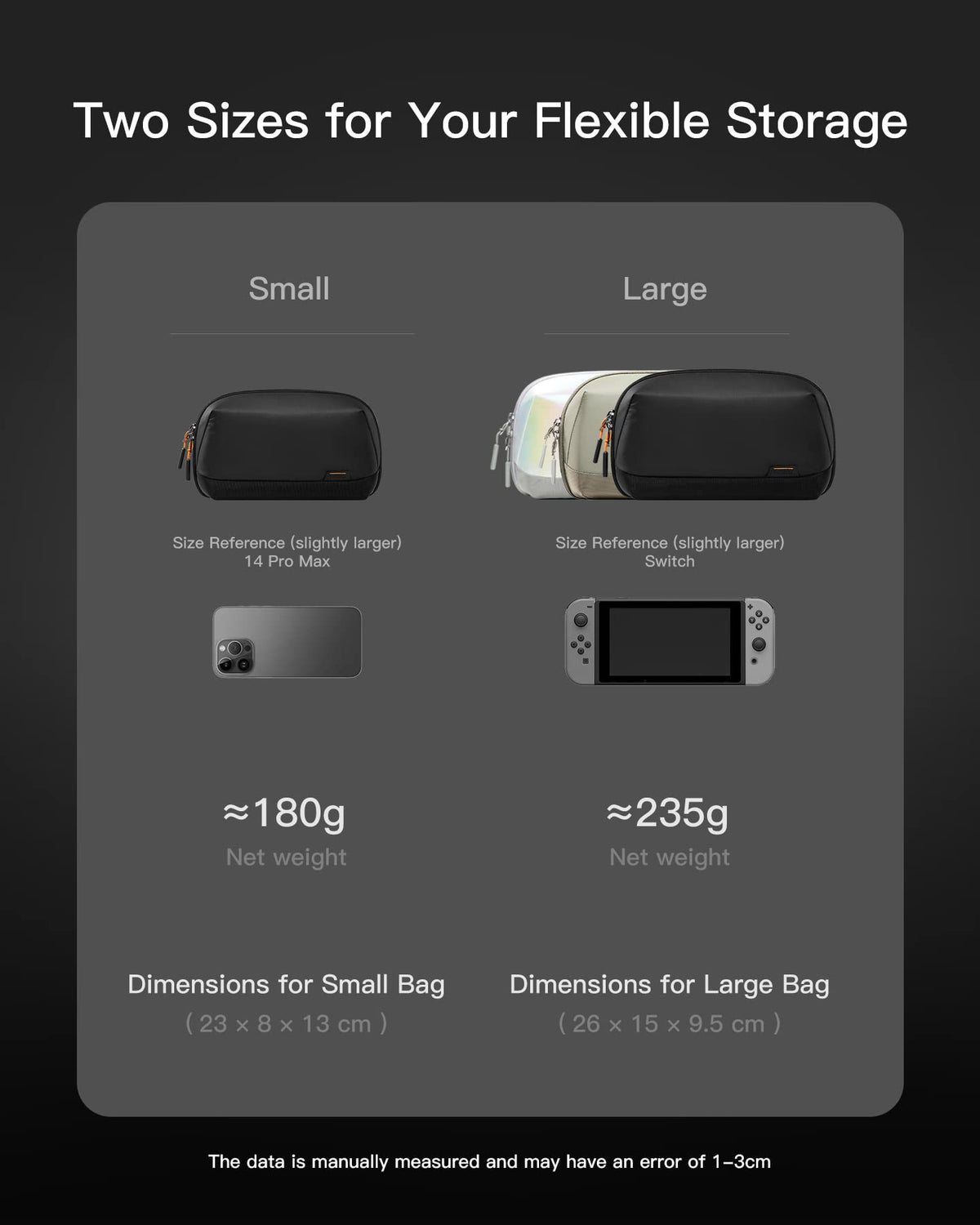 12-Compartment Travel Electronics Organiser