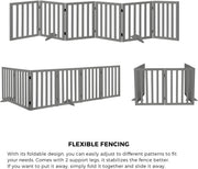 Freestanding Foldable MDF Pet Gate – 3 Sizes, White or Grey