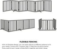 Freestanding Foldable MDF Pet Gate – 3 Sizes, White or Grey