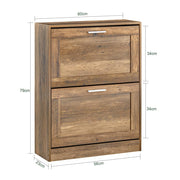 2-Drawer Shoe Storage Cabinet