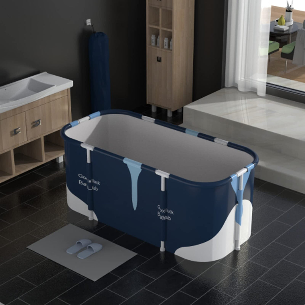 Extra-Large Foldable Adult Bathtub – 115 × 60 × 50 cm
