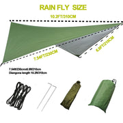 3-in-1 Camping Hammock with Bug Net & Rain Fly